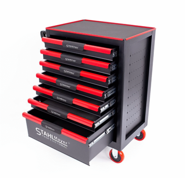 ПРАЗЕН ШКАФ ЗА ИНСТРУМЕНТИ СЪС 7 ЧЕКМЕДЖЕТА STAHLMAYER RED-LINE
