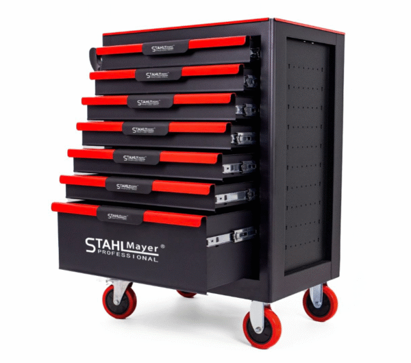 ПРАЗЕН ШКАФ ЗА ИНСТРУМЕНТИ СЪС 7 ЧЕКМЕДЖЕТА STAHLMAYER RED-LINE
