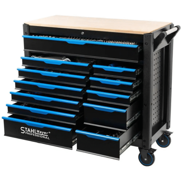 ПРОФЕСИОНАЛЕН ШКАФ С ИНСТРУМЕНТИ С 12 ЧЕКМЕДЖЕДА 501 ЧАСТИ STAHLMAYER JUMBO XXL