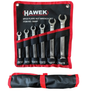 КОМПЛЕКТ СРЯЗАНИ КЛЮЧОВЕ ЗА ТРЪБИ 6 –18 ММ 6 ЧАСТИ HAWEK