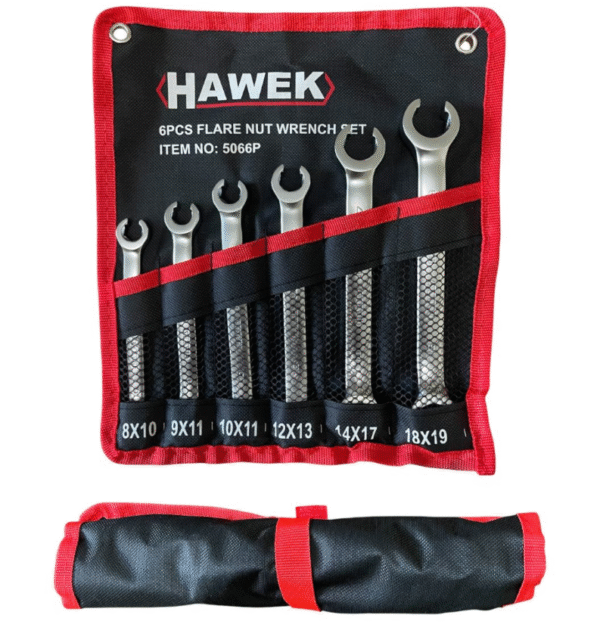 КОМПЛЕКТ СРЯЗАНИ КЛЮЧОВЕ ЗА ТРЪБИ 6 –18 ММ 6 ЧАСТИ HAWEK