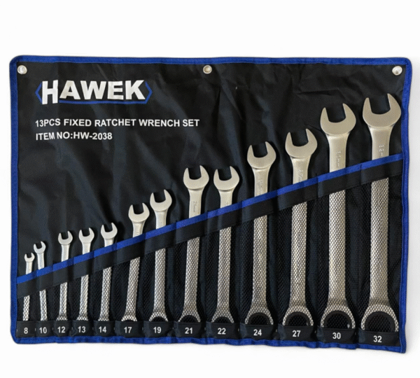 w8 КОМПЛЕКТ ЗВЕЗДОГАЕЧНИ ТРЕСЧОТНИ КЛЮЧОВЕ 8 – 32 ММ 13 ЧАСТИ HAWEK